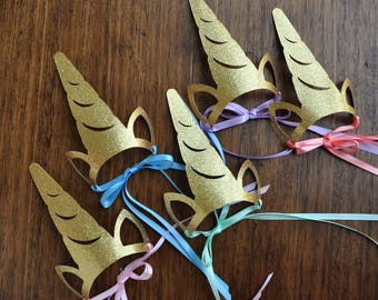 Unicorn Headband. Unicorn Crown Horn. Handcrafted in 2-3 Business Days. Unicorn Party Favors for Rainbow Party. Set of 5 or More.
