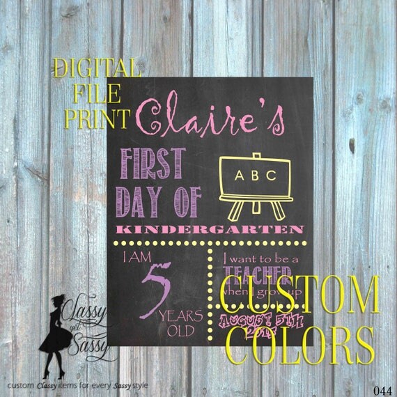 First Day Of School Chalkboard Sign 044