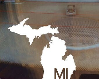 Michigan Car Decal, State Decal, Michigan Decal, Laptop Sticker, Laptop Decal, Car Sticker, Car Decal, Vinyl Decal, MI, Window Sticker