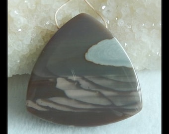 Wave Jasper Gemstone Pendant Bead,Triangle Pendant,40x9mm,23.2g(f0328)