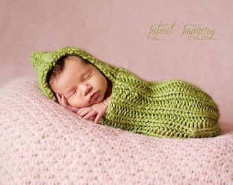 Newborn Cocoon Pod Photo Prop - Newborn Photo Prop - Baby Sleep Sack - Baby Prop Pea Cocoon - Newborn Halloween Costume