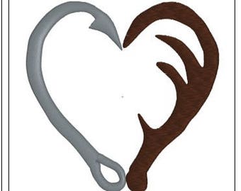 Download Deer antlers heart | Etsy