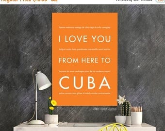fathers day sale cuba art cuba poster travel gift caribbean island home decor i love you from here to cuba orange wall art - Island Home Decor fathers day sale cuba art cuba poster travel gift caribbean island home decor i love you from here to cuba orange wall art - Island Home Decor
