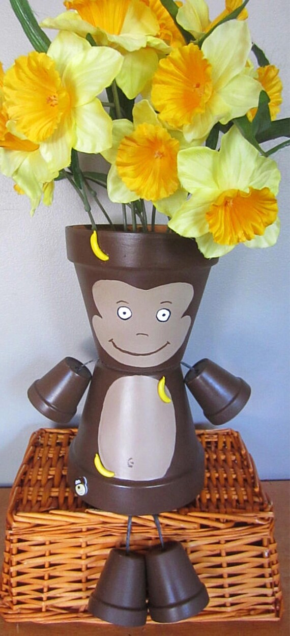 Monkey Pot Person Jungle Theme Monkey Zoo Birthday Monkey