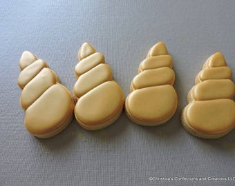 Gold Unicorn Horn cookies - (#2252)