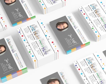 Rodan and Fields Business Cards Download - Polka Dot Party w/Photo Business Cards Personal Printable Custom Personalized
