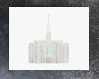 St. Louis Missouri LDS Temple Print Various Sizes