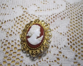Vintage Designer Cameo Matisse Cross Brooch main image 1