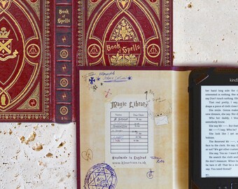Harry Potter Gryffindor House Themed Kindle Case - Book of Spells