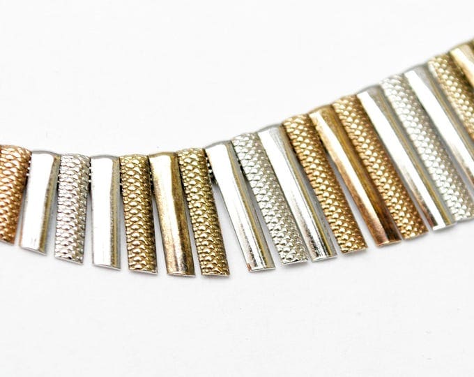 Cleopatra Fringe Necklace - Italy Italian - Sterling silver - Gold plated - mix metal - Collar choker necklace
