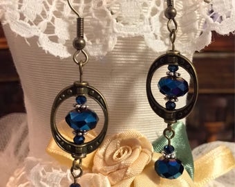 Sapphire Iris Earrings