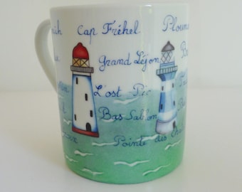 "Breton headlights" porcelain mug
