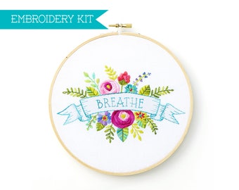 Embroidery Kit, Hand Embroidery Kit, Embroidery Pattern, Housewarming Gift, Wedding Gift, DIY Kit, Hoop Art, Supply Kit, Needle Craft Kit
