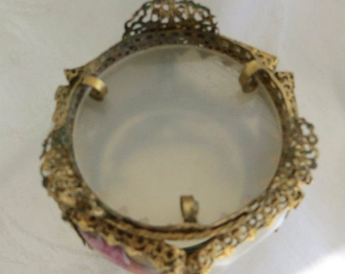 French Style Jewelry Box, Vintage Footed Jewelry Casket, French Style Figurals, Louis XIV Style