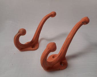 2 coral vintage design coat hook / home decor