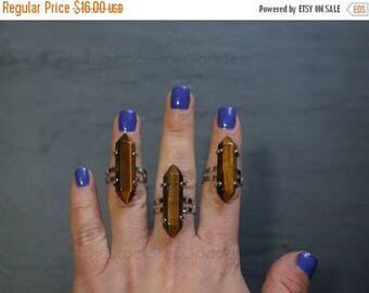 Mid Summer SALE Tiger's Eye Ring // Tigers Eye // Gemstone Ring // Adjustable Ring // Tiger Eye Ring // Crystal Ring