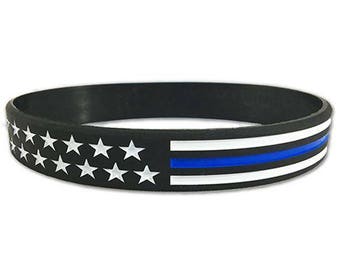 Stars and Stripes Thin Blue Line Bracelet