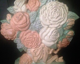 Antique Cast Iron Floral Door Stop