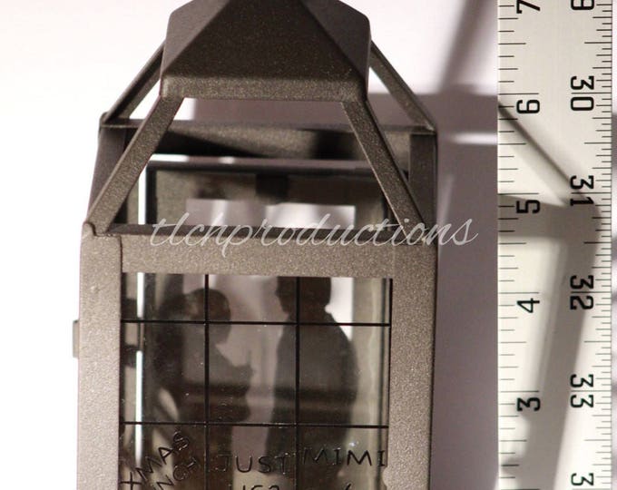 Broadway Musical Decorated Glass and Metal Lantern