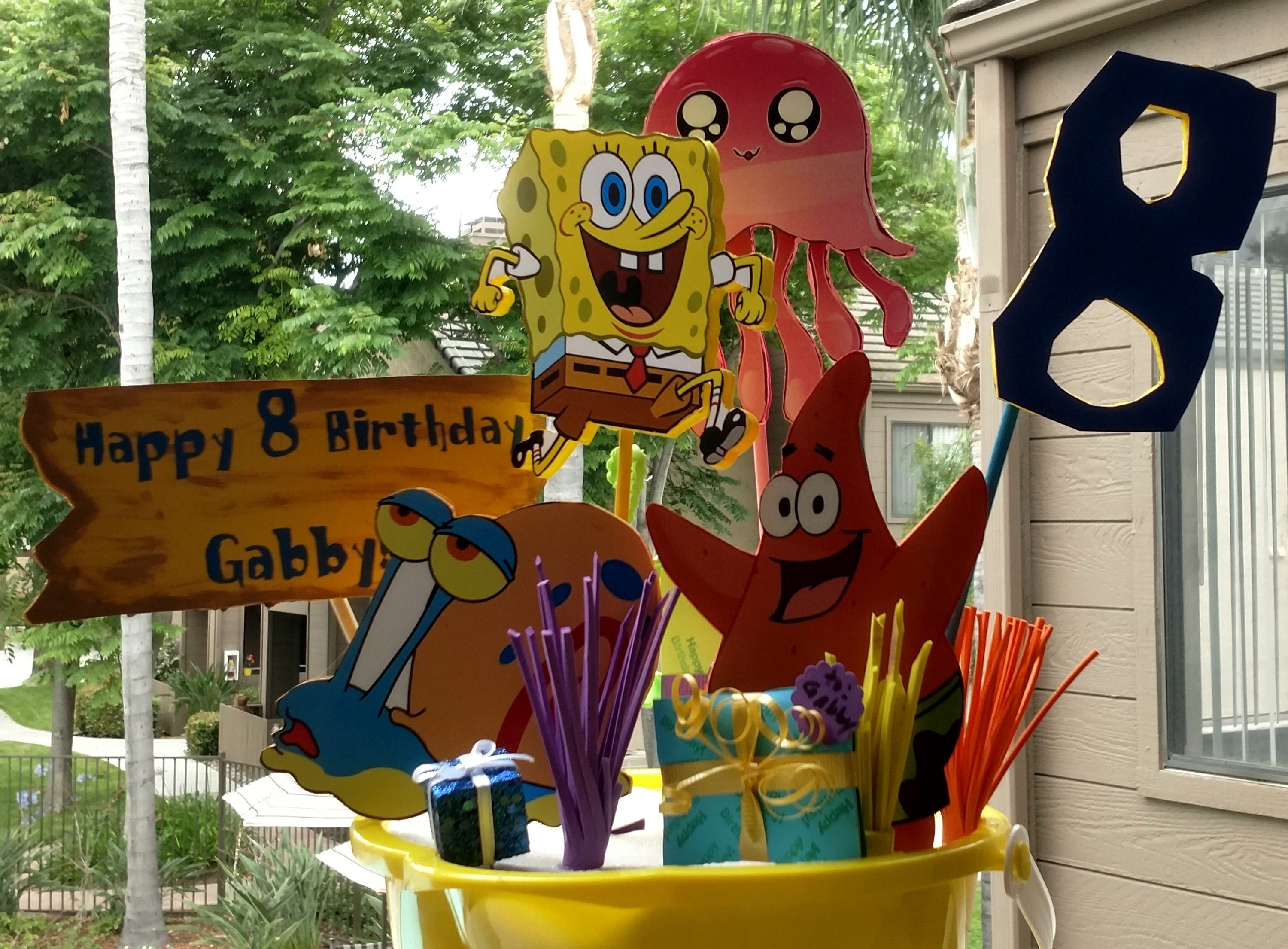 SpongeBob Centerpiece Birthday Party Centerpiece SpongeBob