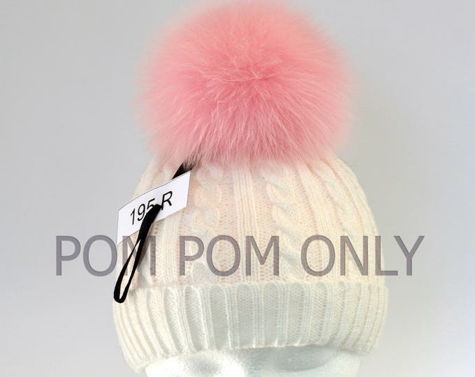 6" FOX POMPOM! Quality Fur Pom Pom, Real Fox Fur, Pink Fox Pom Pom, Pom Pom for Hat, Fox Pom Pom, Real Fur, Hat, Knits, Children, Bag Charm