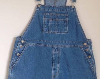 Vintage Bib overalls denim jean short all women's bib overalls men's shortalls salopette femme dungarees short bib overalls