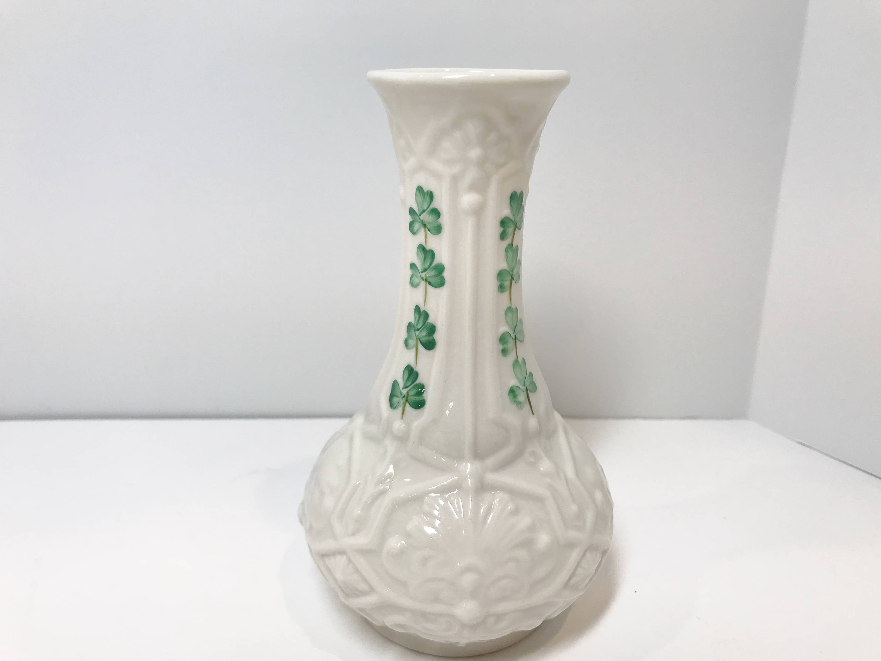 Reserved for SR, Shamrock Belleek Vase, Irish Vase, Belleek China