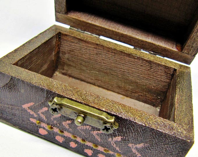 Boho Jewelry Box - Wooden Keepsake Box - Southwestern Decor - Small Trinket Box - Saguaro Cactus Decor - Gift for Her- Ready to Ship