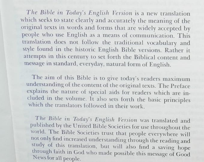 The Good News Bible, 1976, Todays English Version, Thomas Nelson Inc. Imitation Leather – 1976