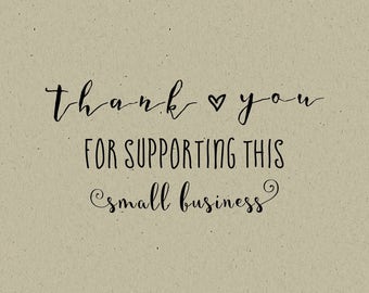 Thank You For Supporting This Small Business Stamp- custom rubber stamp-Custom Thank You Stamp - thank you for your order-business stamp