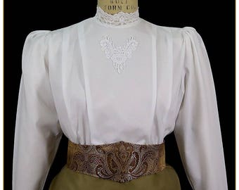 Lace Dobby Victorian Blouse