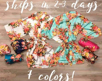 Bridesmaid Robes, Bridesmaid Gift, Kimono, Bridal Party Robes, Wedding Robe, Wedding Kimono