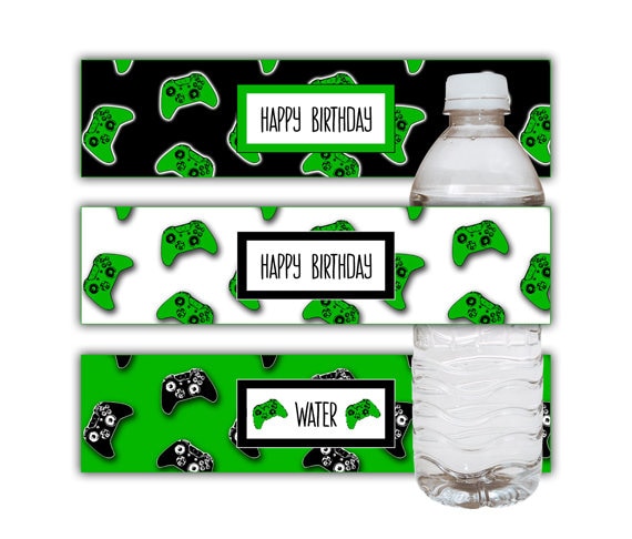 video-game-party-water-bottle-label-printable-gamer-party-labels-printable-water-bottle