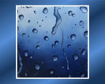 Raindrops painting | Etsy