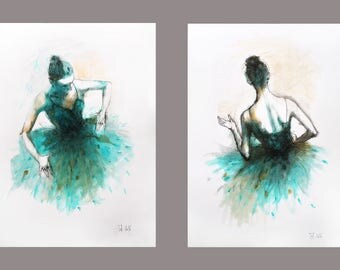 Ballerina Wall Art ballerina painting | etsy Ballerina Wall Art ballerina painting | etsy