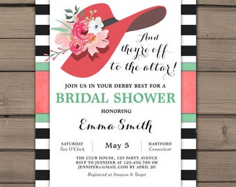 Big Hat Bridal Shower Invitations 2