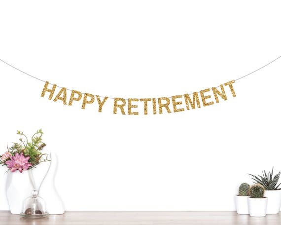 happy retirement banner retirement party decor happy