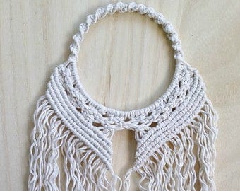 Sunrise macrame hanger. Sunrise wall art. Cotton macrame art. Medium macrame hanger. Woven wall hanging. Retro interior decor. Macrame art.