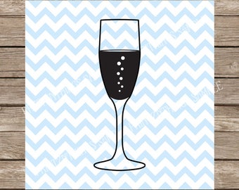 Champagne glass svg | Etsy