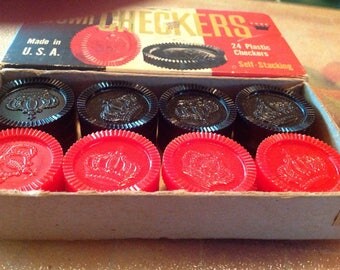 Whitman Crown Checkers 1960's plastic Checkers