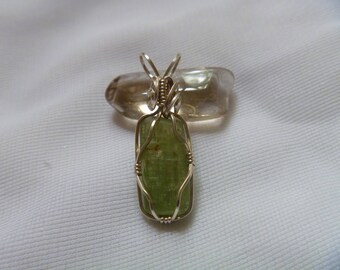 Sterling Silver Green Kyanite Pendant