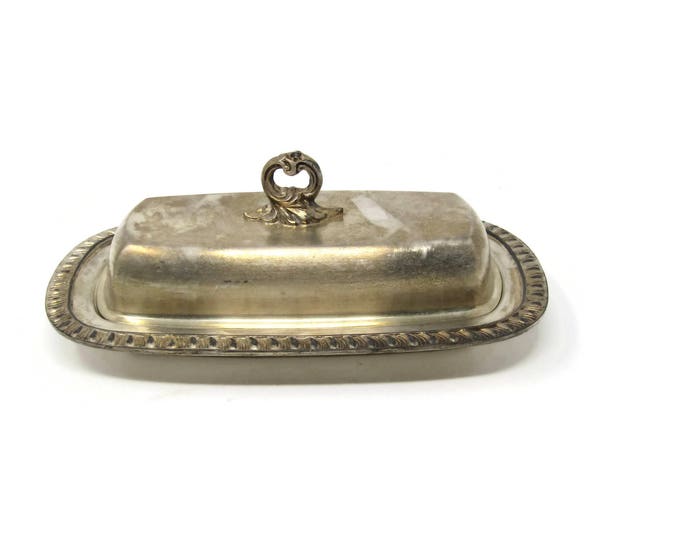 Vintage Silver Butter Dish - FB ROGERS Silver Co. Silver Plated Butter Server - 1883 Silver Co 1905 Butter Dish ~ Complete with Glass Bottom
