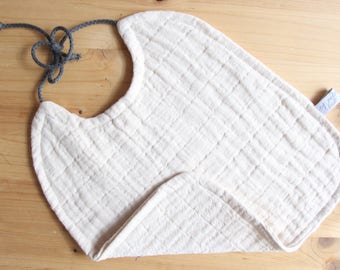Natural beige lange bib