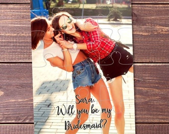 Bridesmaid Gift for Her Will you be my Bridesmaid puzzle photo Bridesmaid Gift Ideas Bridesmaid Invite Wedding Invitation for Bridesmaid