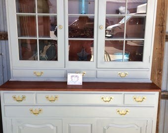 Grey Hutch Curio China Cabinet DO NOT SHIP