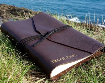 Leather Travel journal gift Travellers notebooks Leather Travelers notebook Adventure awaits Personalised travel journal Travelers diary