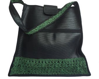 Recycled Rubber Tote handbag Iraka Crochet