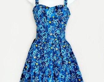 Galaxy Sky Island Embroidered Dress