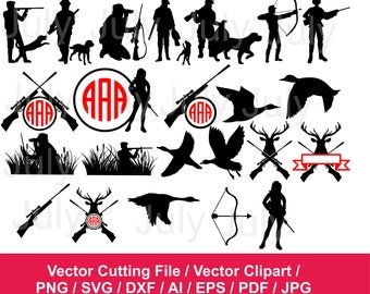 70 % OFF, Hunting SVG, dxf, png, eps, ai, pdf, jpg, Hunting Clipart, Hunting Monogram Frames, Gun svg, Hunting Cut File, Hunter Silhouette