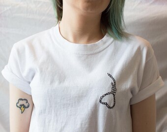 Pastel Goth Medium | 90s Grunge, Tumblr Shirt, Tumblr Embroidery, Flash Tattoo, Hand Embroidered Tshirt, Gift For Her, Handmade, Teen Gift